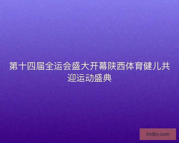 第十四届全运会盛大开幕陕西体育健儿共迎运动盛典